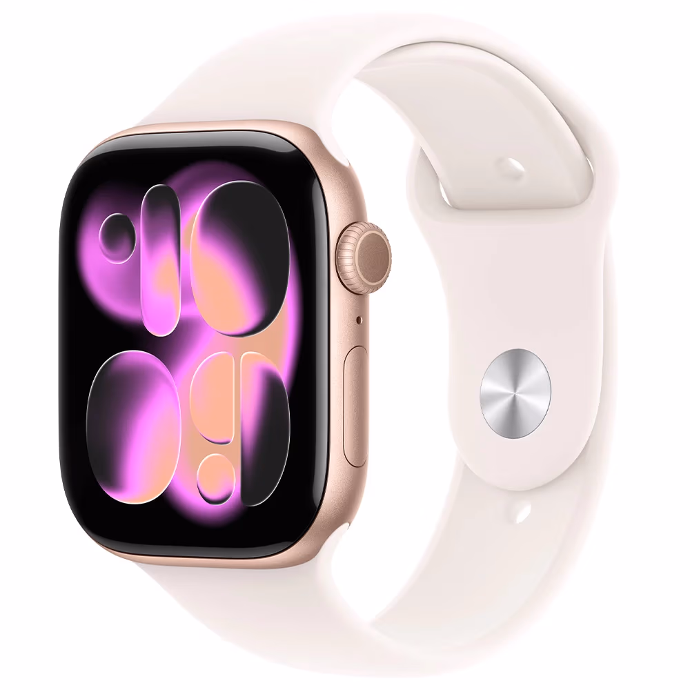 Смарт часы Apple Watch Series 11 GPS 46mm Rose Gold Aluminium Case with Light Blush Sport Band - S/M 